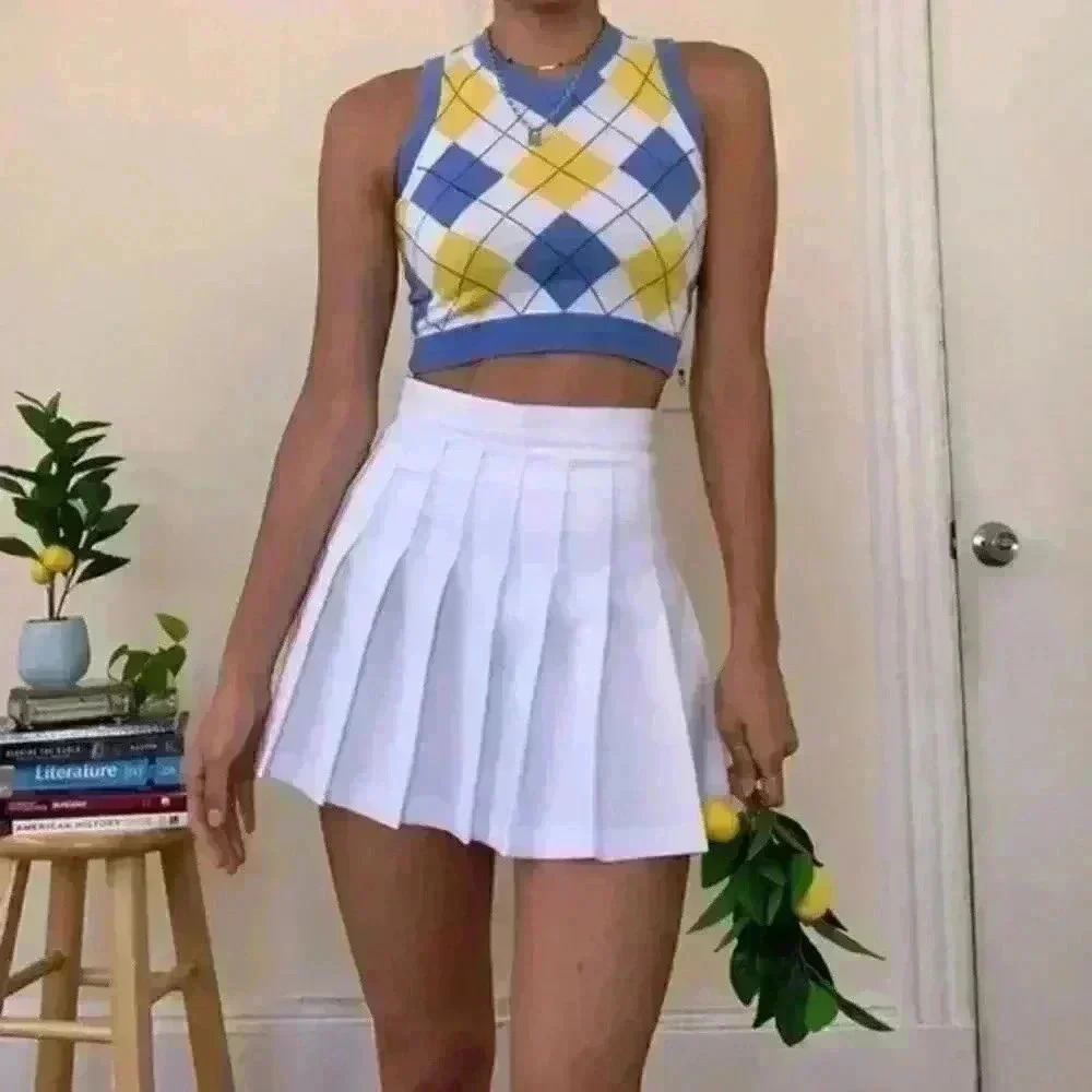 Vintage 90’s NIKE White Pleated Tennis Skirt Women’s Large
